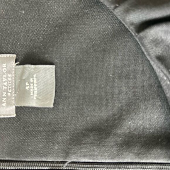 Ann Taylor Petites Black Midi Sheath Dress with Scoop Neck and Pockets - Picture 12 of 12